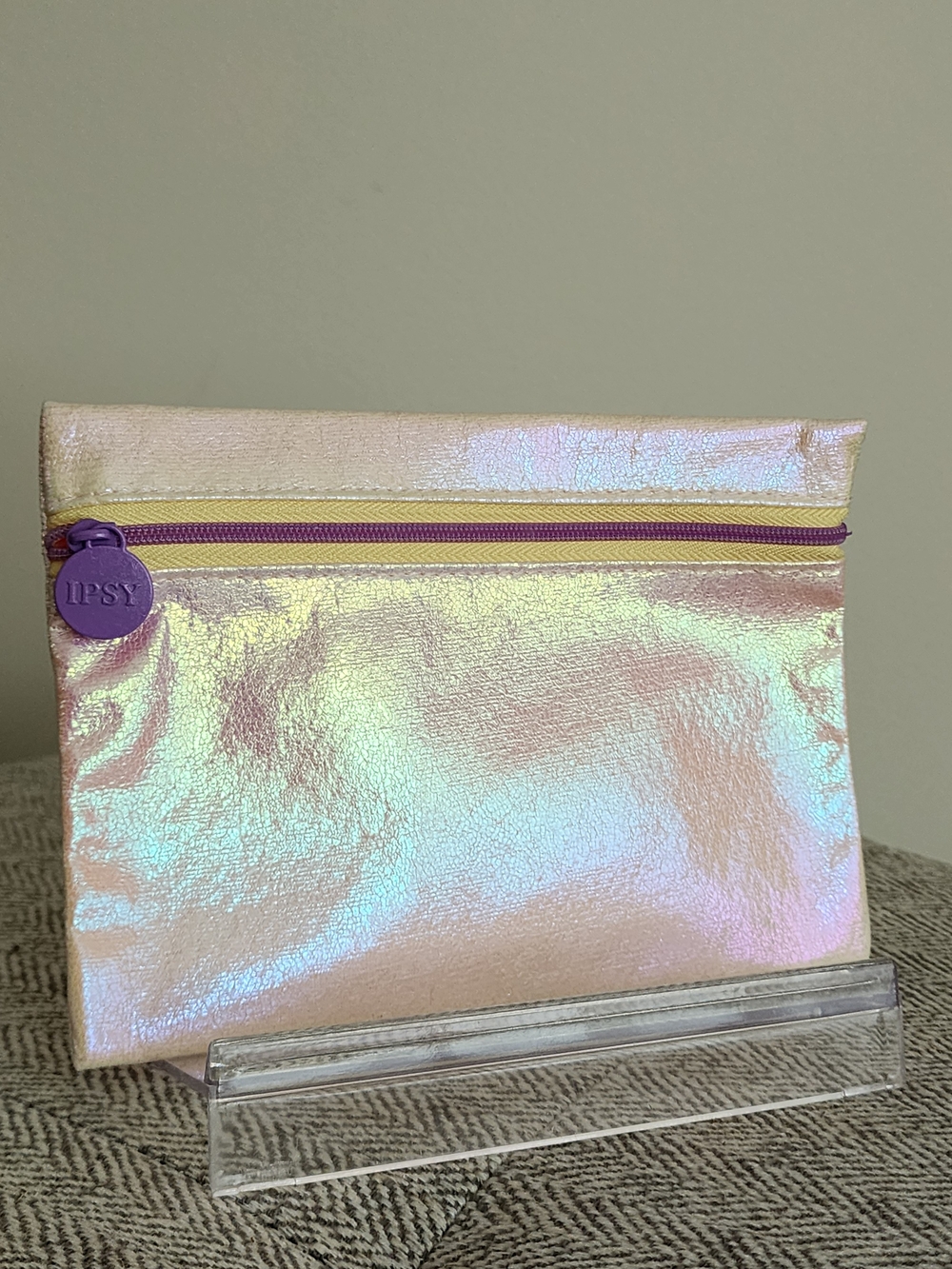 Ipsy Iridescent Pink Cosmetic Pouch